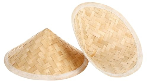 TOKIDNY 2 Pièces Chapeaux Tissés Petits Chapeaux de Paille Décoratifs pour Maternelle et École Accessoires Suspendus pour Salle de Classe et Décoration Intérieure