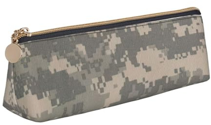 KLJnmbb Armee-Digital-Mäppchen, Camouflage-Druck, elegantes Federmäppchen, großes Fassungsvermögen, dreieckig, Tasche mit Reißverschluss für Schreibwerkzeuge