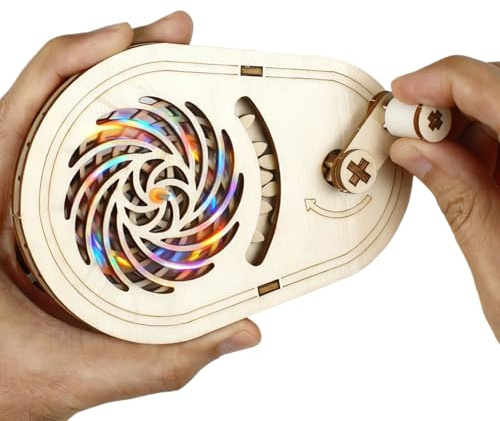 Yhsioaklo 3D Wooden Puzzles | Rotating Optics Learning Toys | DIY Building Model | Boys Girls Home School Classroom Playroom Family Nights Summer Camp Birthday Holiday Students Educators
