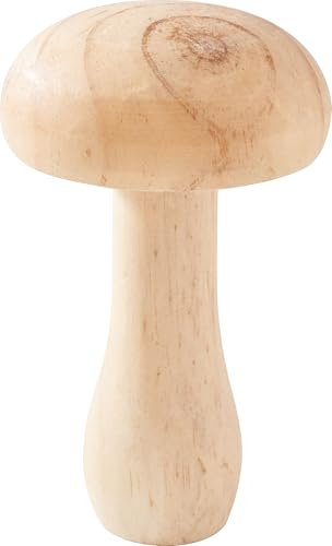 VBS Holz-Pilz Unbemalt aus Holz Zum Dekorieren und Basteln 10 cm