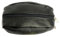LOLUNA® Porte-Monnaie Forme Grain café Robuste - 2 côtés Zip - 1 Anneau Clé - en Cuir Vachette épais Souple Plusieurs Couleur - Noir