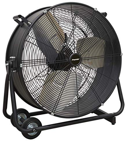 Sealey 230V-Premier 230 V Industrial High Velocity Drum Fan, Black, 24-Inch - HVD24P