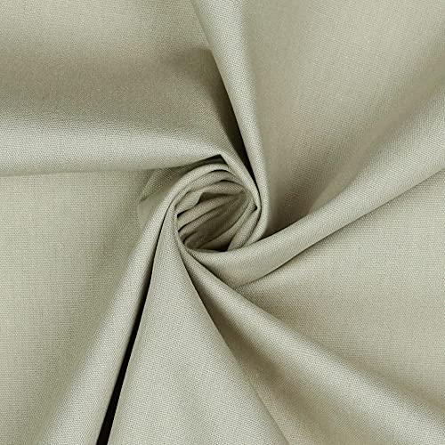 babrause® Baumwollstoff uni sand Webware Meterware Popeline OEKOTEX 150cm breit - Ab 0,5 Meter