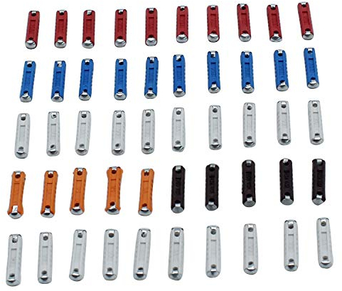 TAKPART 50 x Abschmelzsicherungen Torpedosicherungen Torpedo Kfz Schmelzsicherung 5A, 8A, 16A, 25A, 40A Sicherungs-Set