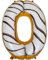 DIWULI Luftballon Geburtstag XL Sweet Donut - Zahl 0