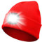 Sminiker Beanie Mütze mit Licht Unisex USB Wiederaufladbare Beanie Cap mit Licht Stirnlampe Beanie für Männer, Frauen, Teens