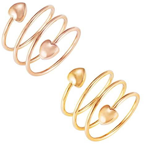 2 x Magnetringe für Damen aus 99,9 % reinem Kupfer, 2 Stück Magnettherapie bei Arthritis
