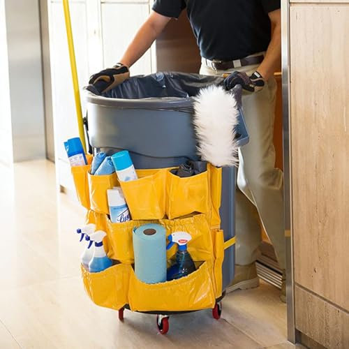 iplusmile Trash Can Bag Cleaning Bag, 120L Commercial Cleaning Tool Organizer Heavy Duty Trash Cans Brute Bag Cleaning Tool and Organizer for Garbage Bins
