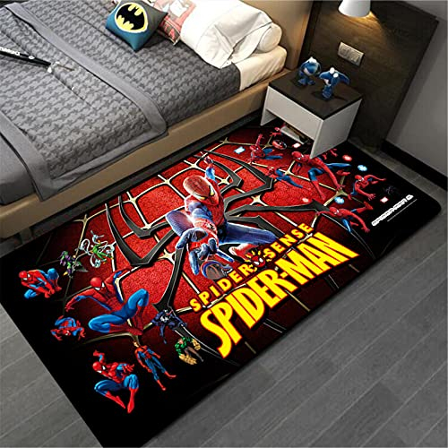 KIKCY Avengers Surprise Superheld Fußmatte Teppich Captain America Spiderman Teppich Boden Schlafzimmer Fußmatte Anti-Rutsch-Matte Cartoon Geschenk (140 x 200 cm, 3)