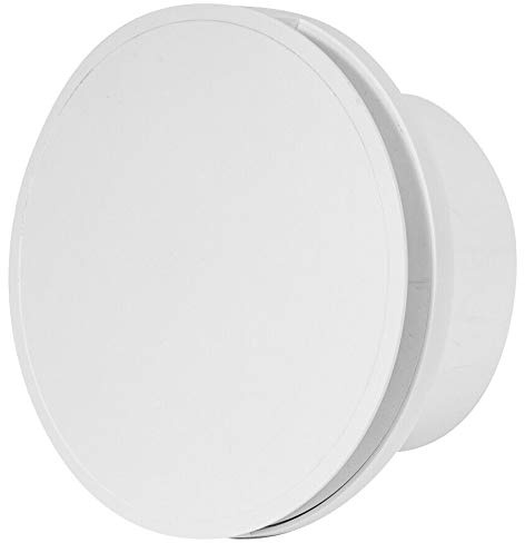 Silent Round Bathroom Extractor Fan 100mm / 4 with Timer and White Front Cover