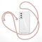 XTCASE Handykette für Samsung Galaxy S22 Hülle, Smartphone Necklace Handyhülle mit Band Transparent Schutzhülle Stossfest - Schnur mit Case zum Umhängen in Roségold