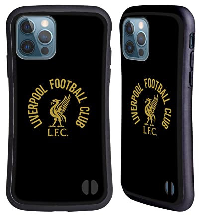 Head Case Designs Offiziell Offizielle Liverpool Football Club LFC Gold Und Schwarz Liver Bird Hybride Handyhülle Hülle Huelle kompatibel mit Apple iPhone 12 / iPhone 12 Pro