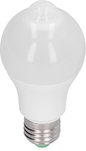 Acouto Motion Sensor Light Bulbs, E27 LED Light Bulb PIR Motion Detector Bulb Cool White Movement Detector for Corridor Bedroom Staircase Hallway 85-265V (White)