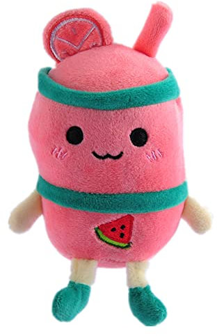 Katutude Bubble Tea Porte-clés en Peluche,Kawaii Doux Peluche Bubble Tea Cup Thé au Lait,Animal en Peluche Poupées Doudou Bubble Tea,Jouet Enfants Sac décole clé Voiture Pendentif Rose+15cm+Type1