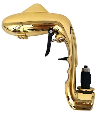 Boyuan Champagner Weinspender, Alkohol Pistole Einstellbares Kaliber aus Kunststoff in Delfinform, Weinstopper Champagnerweinspender für Geburtstagsfeiern Hochzeit Club Bar,Gold