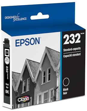 EPSON 232 Claria Ink Standard Capacity Black Cartridge (T232120-S) Works with WorkForce WF-2930, 2950 and Expression XP-4200, 4205