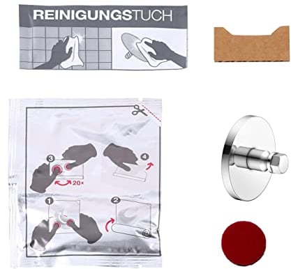 KEUCO Klebe-Set Typ 10 für einarmigen Handtuchhalter, Ersatzrollenhalter, Kleben statt Bohren, Badezimmer oder Gäste-WC