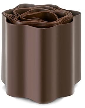 Seiletech.de Rasenkante | Kunststoff | braun | 9 m x 15 cm | Garteneinfassung | Beeteinfassung | Mähkante | Rasenrandbegrenzung | Beetumrandungen | Beetbegrenzung | Dekorative rasenabschlusskante
