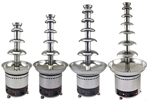 Commercial Chocolate Fountain, 4/5/6/7 Tiers Large Capacity Stainless Steel Chocolate Fondue Waterfall/Sauce Melting Pot for BBQ Sauce, Liqueurs, Ranch, Nacho Cheese / 7 Tier