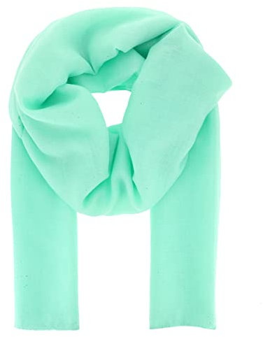Mintgrüner Damen Schal Tuch Pailletten 20% Baumwolle 80% Viskose - Langer und Rechteckiger Maxi Schal 180cm x 70cm - Glitzernder Original Tücher Modern und Modisch - Hochzeit Stola