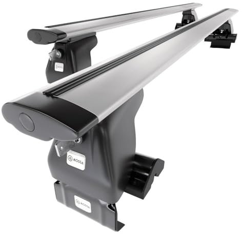 Mossa - Alu-Dachträger kompatibel mit VW Volkswagen Golf mk V Hatchback (2004-2007) - silbern Dachträger Dachgepäckträger - ohne Montagelemente 2