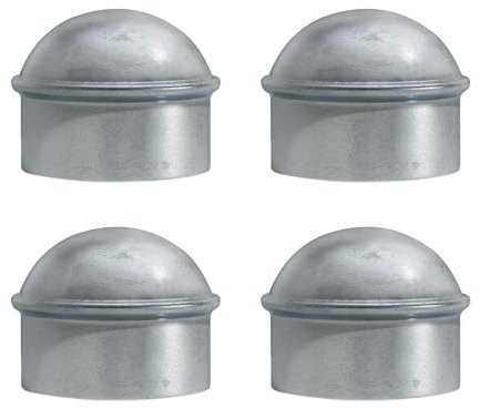 VIVIDA Chain Link Post Caps 1-3/8 inch, Chain Link Fence Post Caps, Galvanized Post Caps, for 1-3/8 OD Post/Pipe, Chain Link Fence Parts, 4 PCS