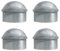 VIVIDA Chain Link Post Caps 1-3/8 inch, Chain Link Fence Post Caps, Galvanized Post Caps, for 1-3/8 OD Post/Pipe, Chain Link Fence Parts, 4 PCS