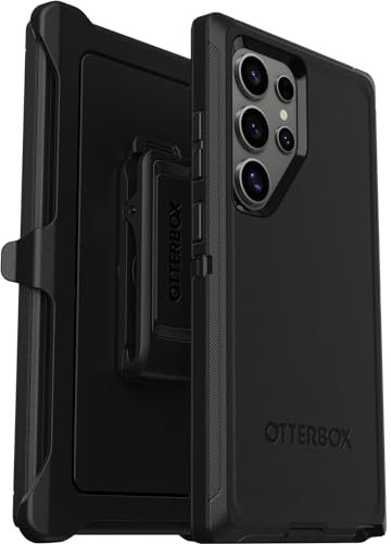 OtterBox Defender Case for Samsung Galaxy S24 Ultra, Shockproof, Drop Proof, Ultra-Rugged, Protective Case, 5x Tested to Military Standard, Black, Non-Retail Packaging