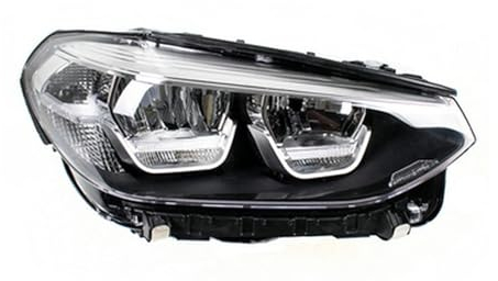 RAS RICAMBI AUTO STORE Elektrischer rechter Scheinwerfer mit Motor und LED-Tagfahrlicht, H7-Lampe kompatibel mit BMW X3 ab 08-2017
