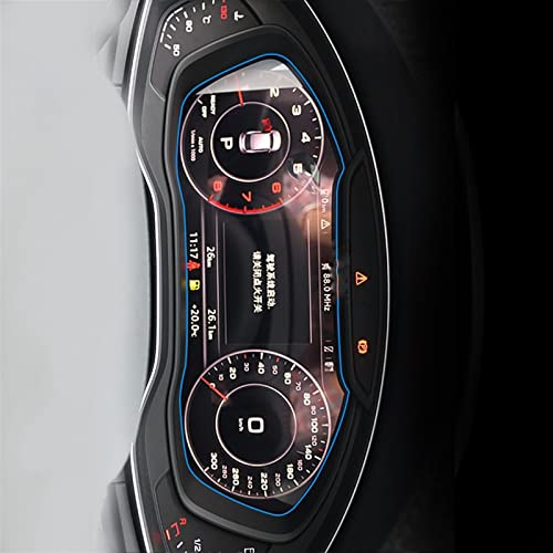 WILSEM Gehärtetes Glas Für Audi A4 B9 S4 A5 S5 Q5 2016-2019 Auto GPS Radio Navigation Armaturenbrett Displayschutzfolie LCD Bildschirm (Color : Dashboard)