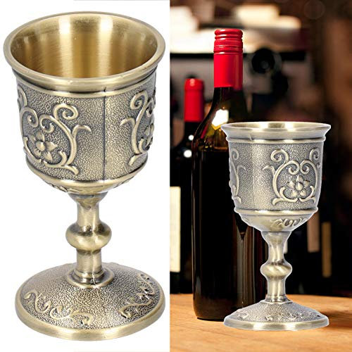 EIMSOAH Vintage-Kelch aus Bronze, Weinbecher aus Bronze, Vintage-Kelch aus Bronze, Geprägter Bronzebecher, Vintage-Whisky-Getränkebecher aus Europäischem (S 7,3 x 3,9 x 3,9 cm / 2,9 x 1,5 x 1,5 Zoll)