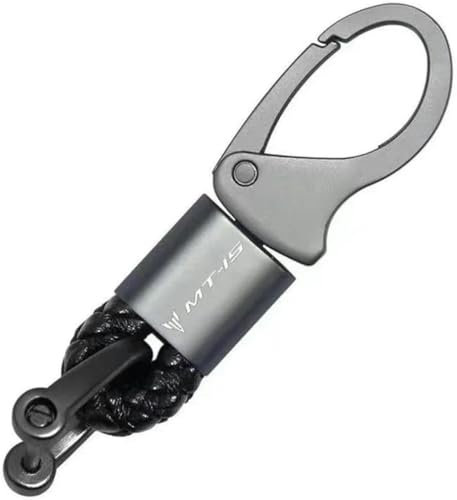 JXZQQBMD Porte-clés de moto en cuir fibre de carbone pour Y-amaha MT15 MT-15 2019 2020 2021 Accessoires de moto