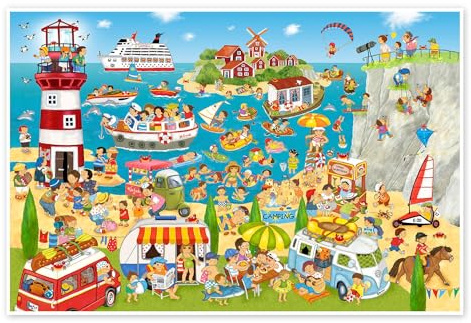 Posterlounge Sommer, Strand und Camping Poster | 120 x 80 cm von Marion Krätschmer Wandbilder Wanddeko