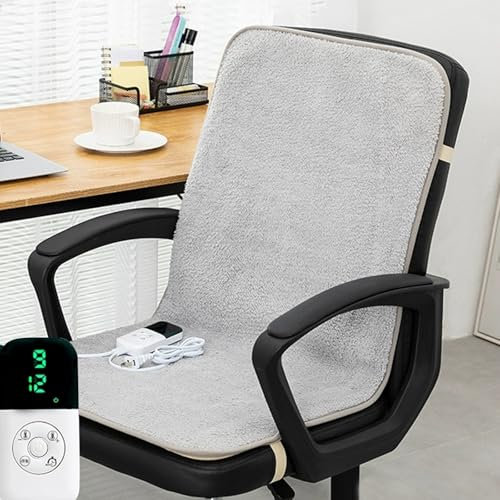 CYQQRDZSW 95 × 45 cm Bürostuhlkissen, beheiztes Plüsch-Stuhlkissen, warmes beheiztes Sitzkissen, Stuhlkissen für Schlafsaal, Schreibtischstuhl