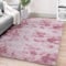FVVRAX Bereich Teppiche für Schlafzimmer Wohnzimmer, Tie-Dyed rosa flauschig Fuzzy Shag Shaggy Teppich weichen Plüsch Teppich, 140x200 cm Indoor-Boden Teppich für Kinder Home Decor Ästhetik
