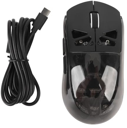 Yanmis Gaming-Maus, Typ-C-RGB-Gaming-Mäuse, Ultraleicht, 3 Modi, Wiederaufladbar, Ergonomische PC-Spielmaus für Computer