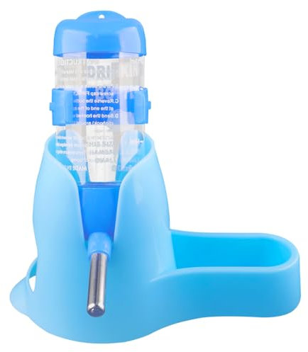 Lotsdonxia Blue Hamster Water Bottle – Stainless Steel Automatic Pet Feeder & Dispenser for Small Animals Guinea Pigs, Rabbits, Gerbils, Chinchillas (80ml)