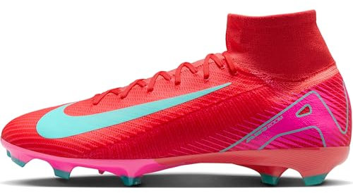 Nike Herren Mercurial Superfly 10 Club normalen Rasen High-Top-Fußballschuh, Ember Glow/Aurora Green, 39 EU