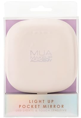 MUA Makeup Academy Taschenspiegel, LED, Taschenspiegel, wiederaufladbar mit 1,5-facher Vergrößerung, 1 Stück