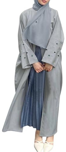 Gebetskleidung für Frauen, Abaya Damen Ramadan Muslimische Kleider Strickjacke Muslim Kaftan Mit Kopftuch Elegant Dubai Türkische Robe Cardigan Arabische Islamische Kleidung Gebetskleid