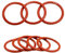 Dichtungsscheibe, O-Ring aus Nitrilkautschuk, 10 Stück rote Silikon-O-Ringe, Dichtung CS 1 mm AD 5–45 mm VMQ-Silikon-Dichtungsscheibe in Lebensmittelqualität, wasserdichter Isoliergummi-Abstandshalter
