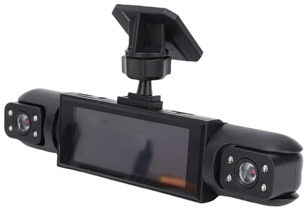 Oreilet Rear View Mirror Camera for Car, 4 Channel 1080P Mirror Dash Cam Front and Rear, Parking Reverse Assistance, Car Dashboard Dashcam Backup Camera for Driving