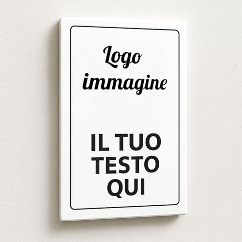 Mr Pubblicità - Cartello Personalizzato, 30x21 cm, Testo e immagine Personalizzabile - Per uso esterno o interno - Adatto alle intemperie (IMMAGINE E TESTO PERSONALIZZATO)