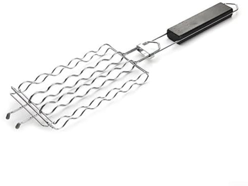 Grille de barbecue en acier inoxydable pour cuisson de saucisses en plein air