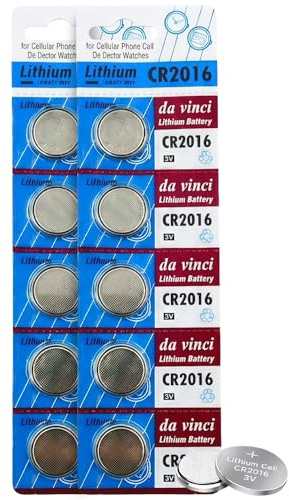 BML 10 x CR2016 Lithium Coin Cell Batteries 3V Long Lasting Button Cell Batteries for Watches Car Key Fobs Remote Controls Calculators Medical Devices Toys and Small Electronics