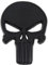 Adesivo 3D TESCHIO emblema Skull Punisher auto tuning car sticker metallo NERO