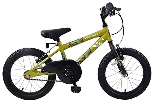 Professional SAS Army 16 Wheel Boys Kids Mountain Bike Single Speed Green Camouflage Age 5 years