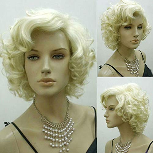 Bluelover Blonde Mode Lockige Perücke Cosplay Haar Volle Perücken Heiße Art Kurz