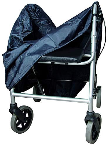 Sundo Homecare GmbH Rollator Schutzabdeckung, schwarz, Nylon, wasserabweisend, mit Gewichtsband, ca. 81 x 53 x 75 cm, ca. 270 g