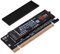 EZDIY-FAB NVME PCIE Adapter mit Kühlkörper, M.2 NVME SSD zu PCI Express Adapter mit Kühlkörper Unterstützt nur PCIe x16, unterstützt M.2 M Key SSD 2230 2242 2260 2280